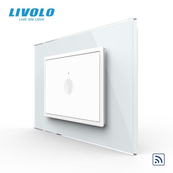 Intrerupator simplu tactil, control telecomanda RF, standard italian, cu rama sticla, 3M